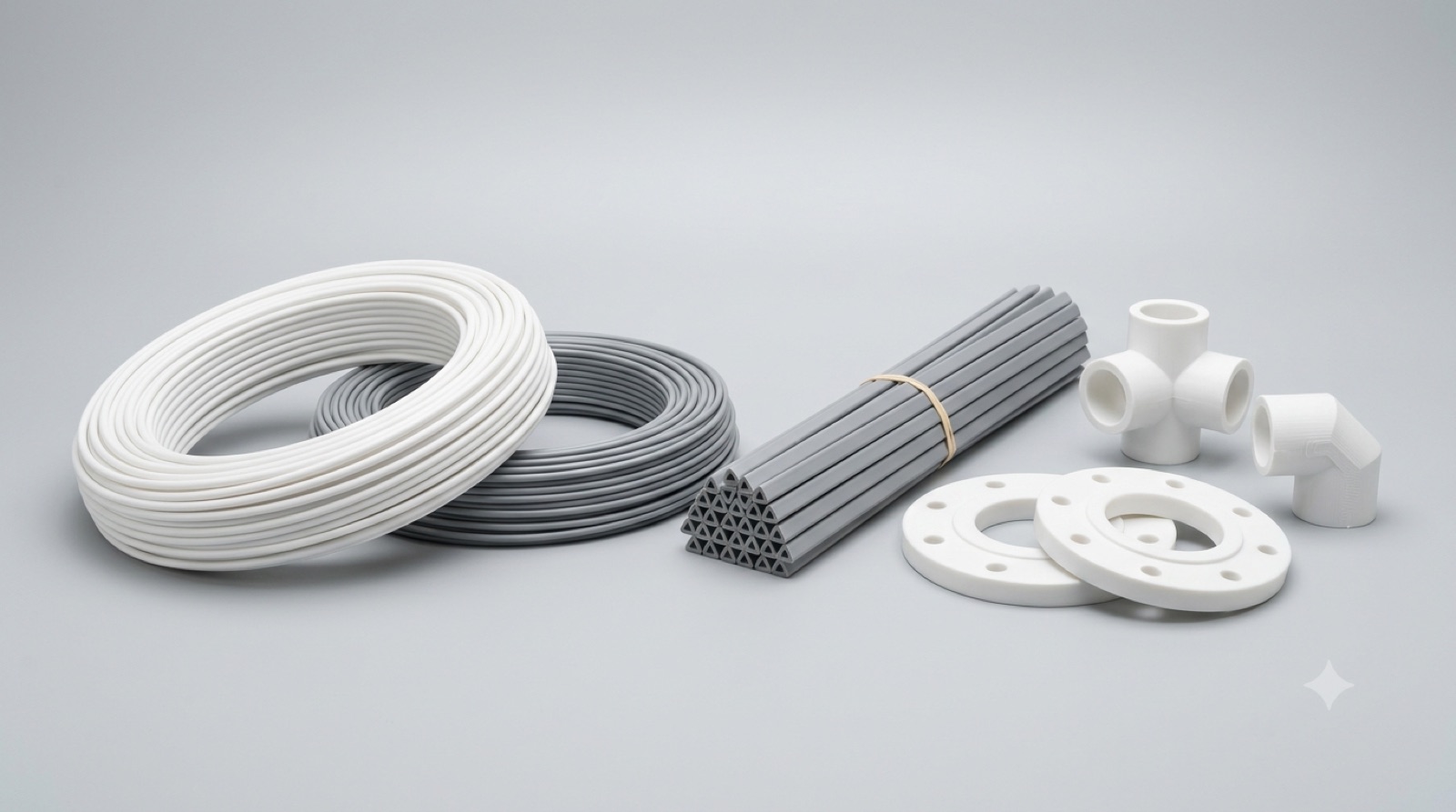 PP welding rods and CNC machined fittings